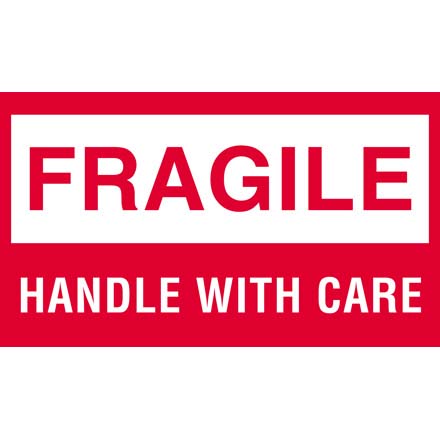 3x5 Fragile Labels "Fragile - Handle With Care" Roll