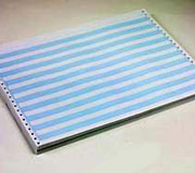 14 7/8X11 20lb 1/2 Green Bar Computer Paper
